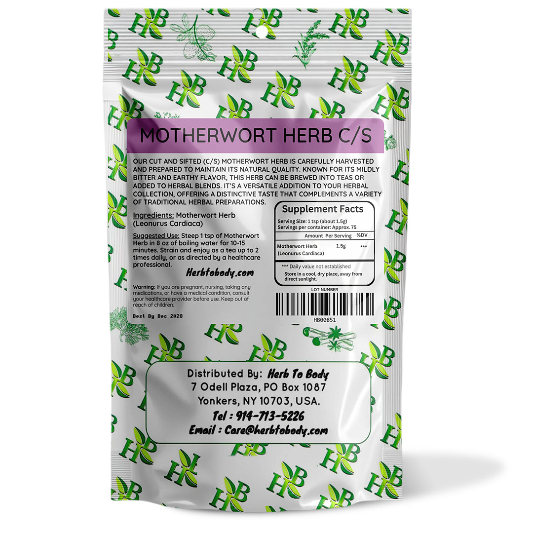 Herb To Body Motherwort Cut and Sifted Dried Herb