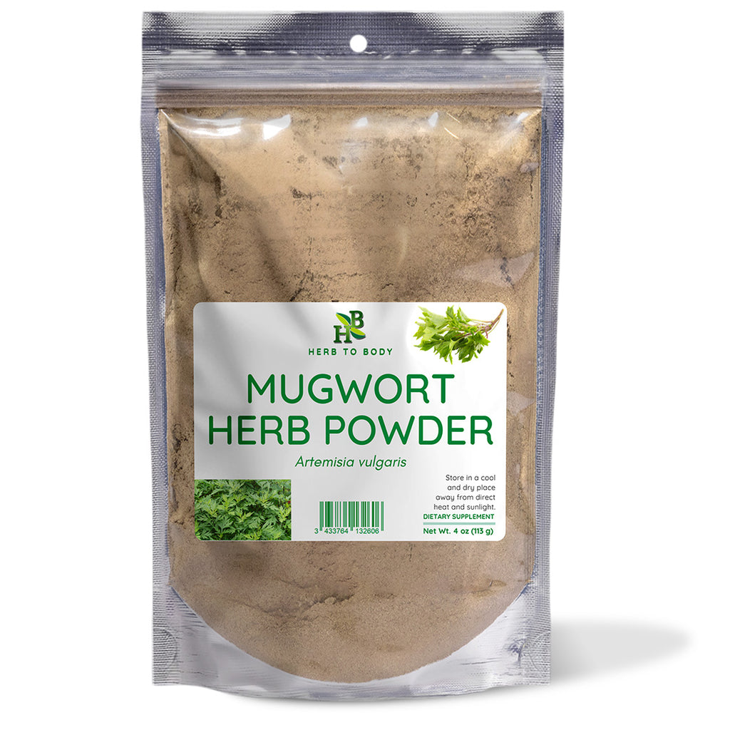 Herb To Body Mugwort Herb Powder Dried Ground Aerial Parts 4oz