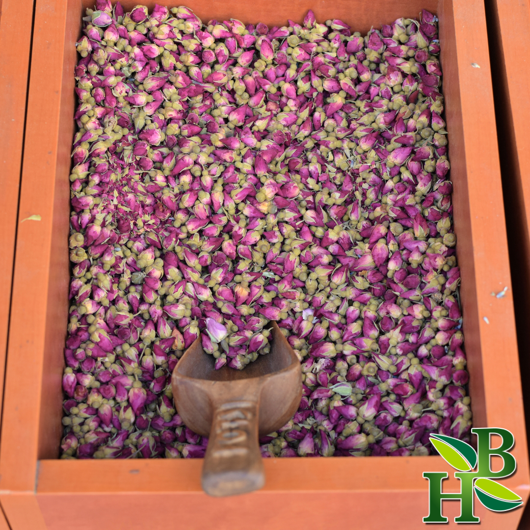 Herb To Body Whole Red Dried Rosebuds Herbal Tea 4oz