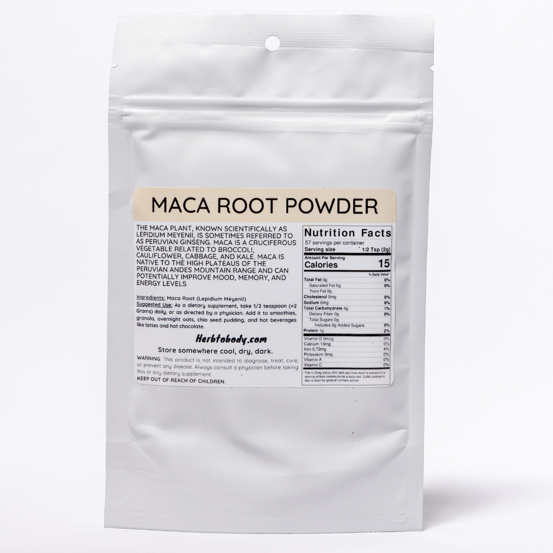 Herb To Body Organic Maca Root Powder Energy Hormone Support