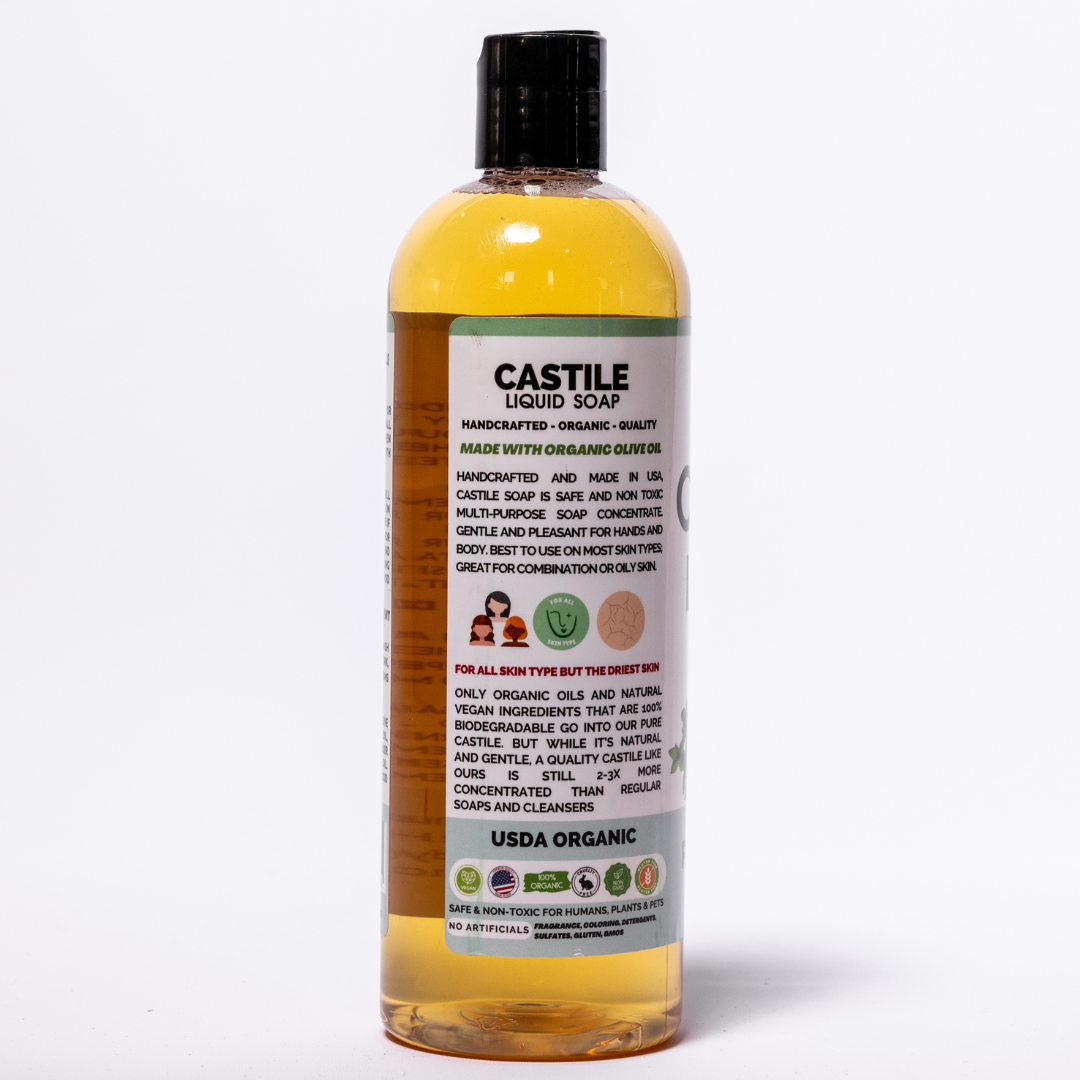 Herb to Body Peppermint Castile Liquid Soap Organic 16 oz