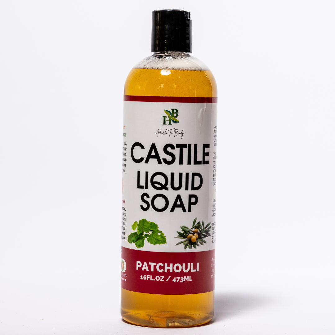 HerbToBody Patchouli Organic Castile Liquid Soap 16 fl oz