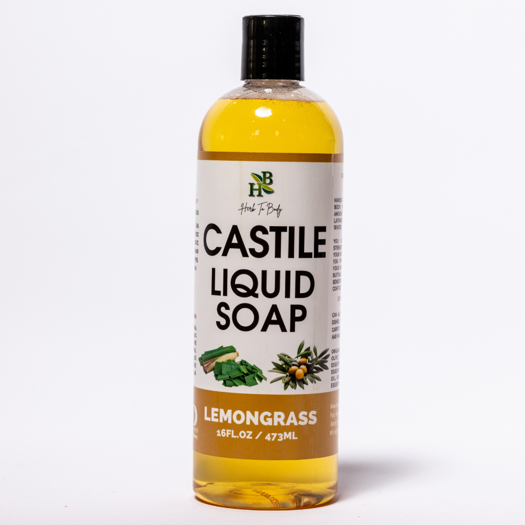 Herb to Body Lemongrass Castile Liquid Soap 16 fl oz Organic