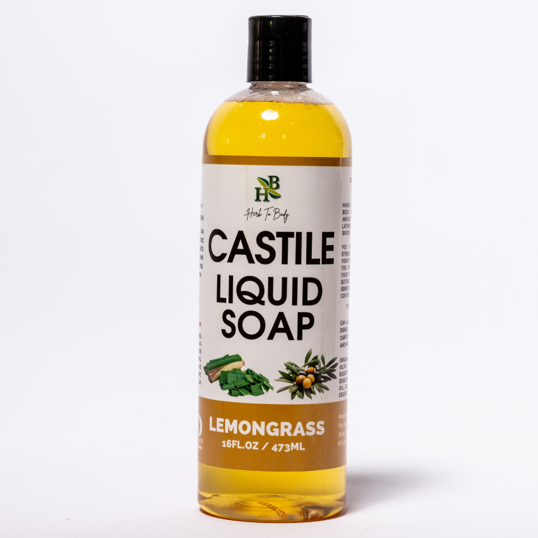 Herb to Body Lemongrass Castile Liquid Soap 16 fl oz Organic