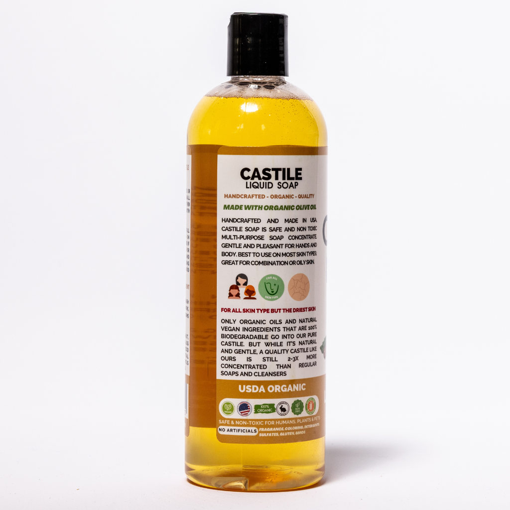 Herb to Body Lemongrass Castile Liquid Soap 16 fl oz Organic