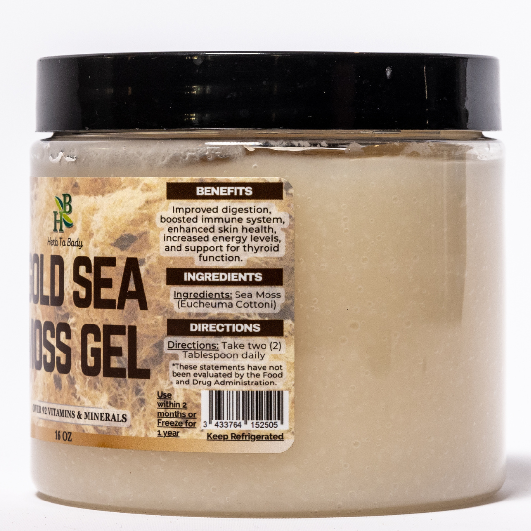 Herb to Body Gold Sea Moss Gel Nutrient-Dense