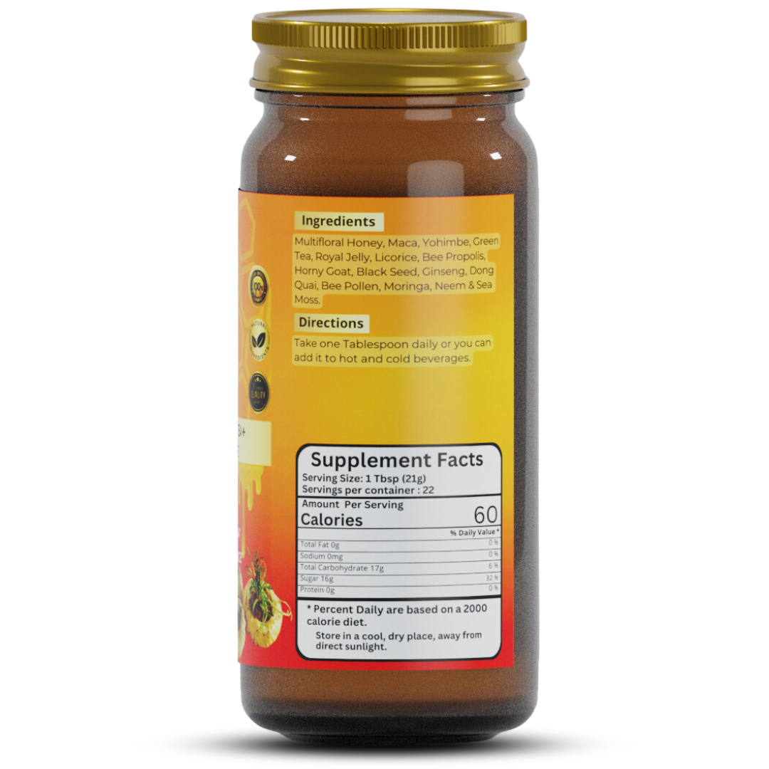 Herb To Body Maca Root Raw Honey Blend 16 oz