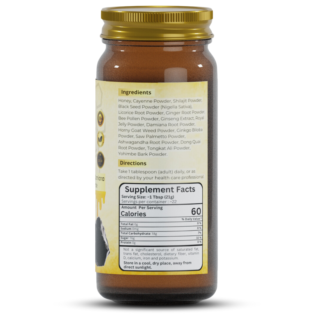 Herb to Body Shilajit Honey Botanical Blend 16oz Jar