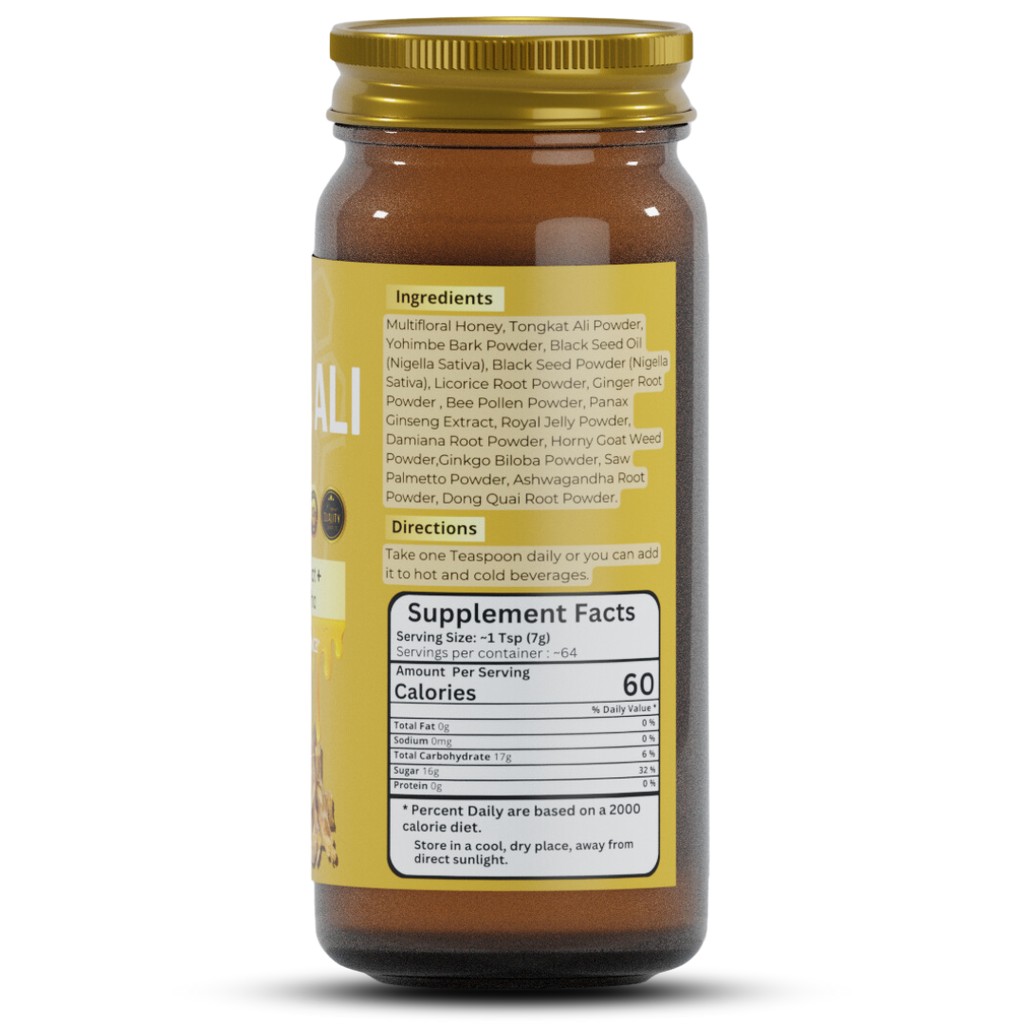 Herb to Body Natural Tongkat Ali Honey 16oz Jar