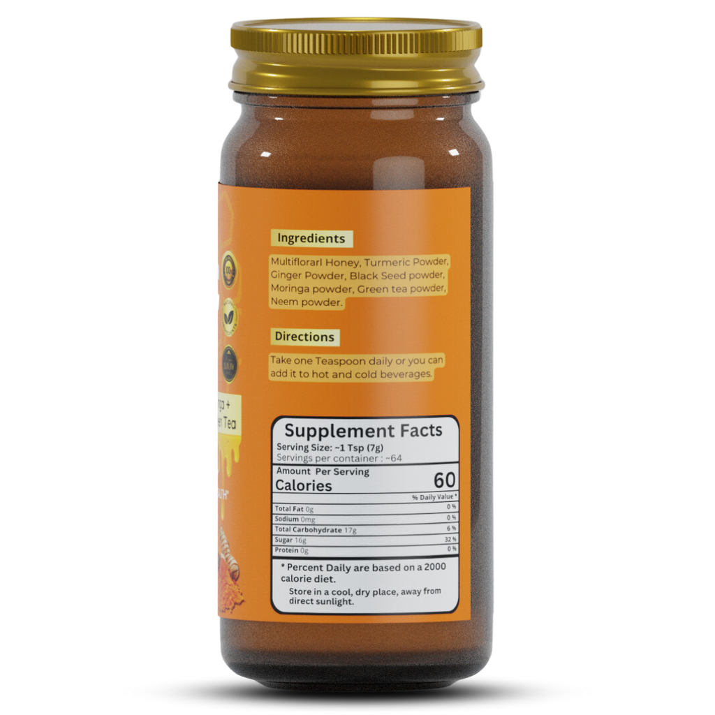 Herb to Body Turmeric Honey Botanical Blend 16 oz
