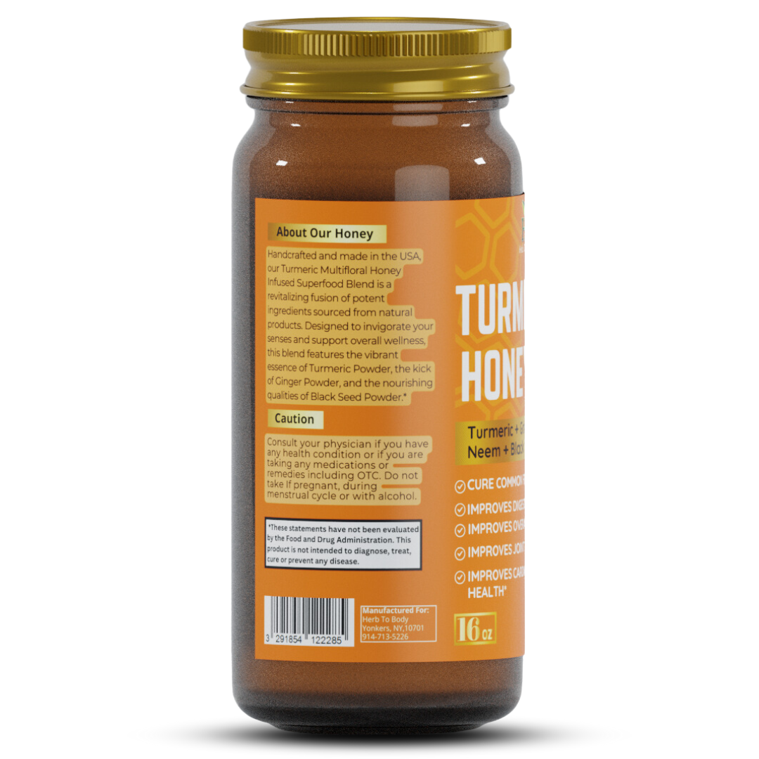 Herb to Body Turmeric Honey Botanical Blend 16 oz