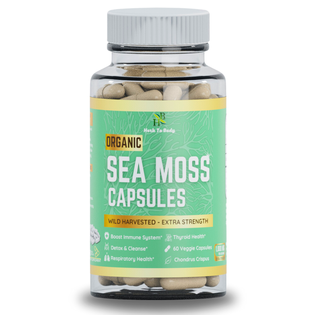 Herb To Body Organic Sea Moss Capsules 60 Count