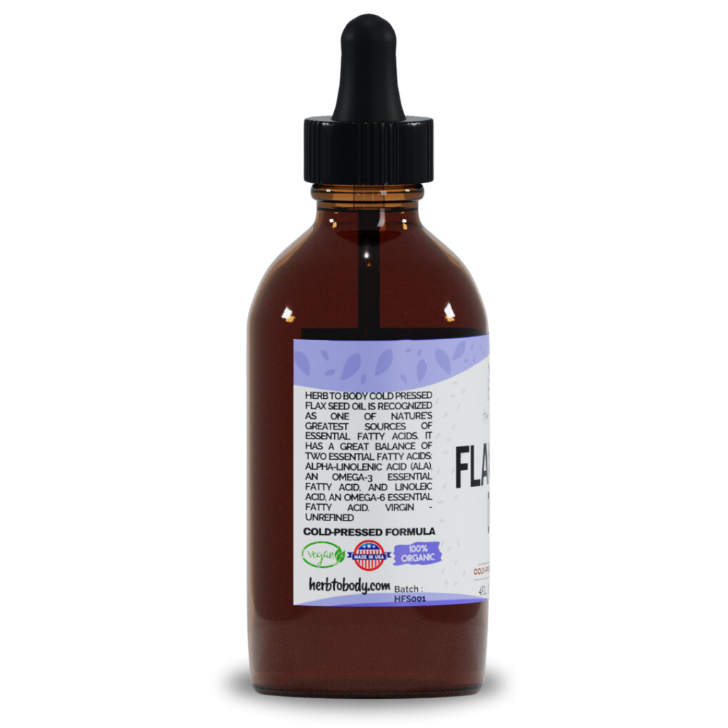 Herb To Body Organic Cold Pressed Flaxseed Oil Supplement