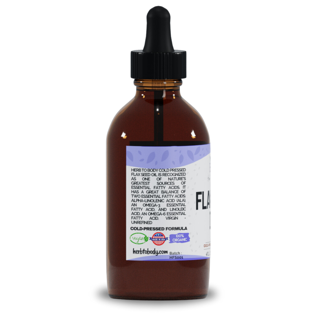 Herb To Body Organic Cold Pressed Flaxseed Oil Supplement