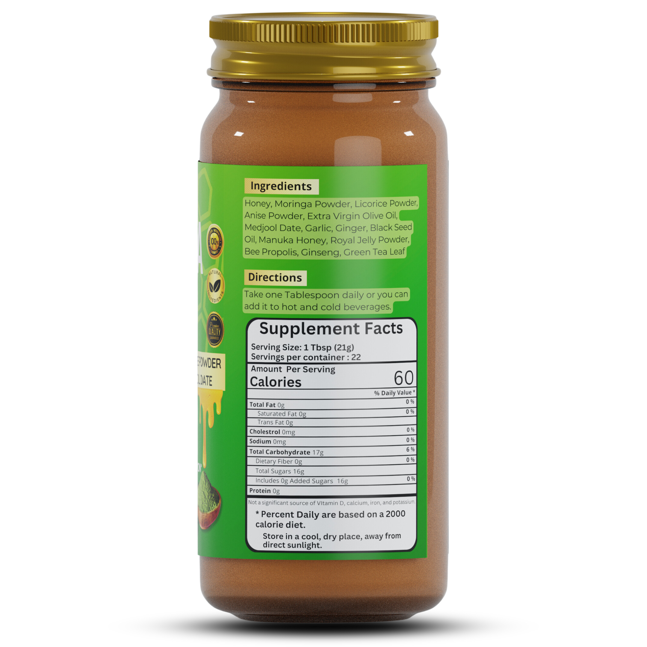 Herb to Body Moringa Honey Superfood Blend 16 oz