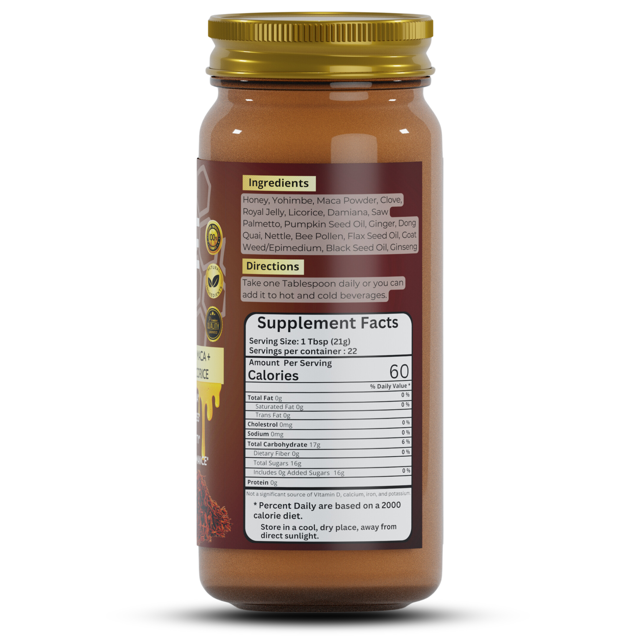 Herb to Body Yohimbe Honey Botanical Blend 16oz