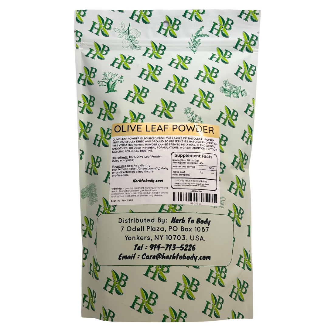 Herbtobody Olive Leaf Powder Finely Milled Botanical Supplement