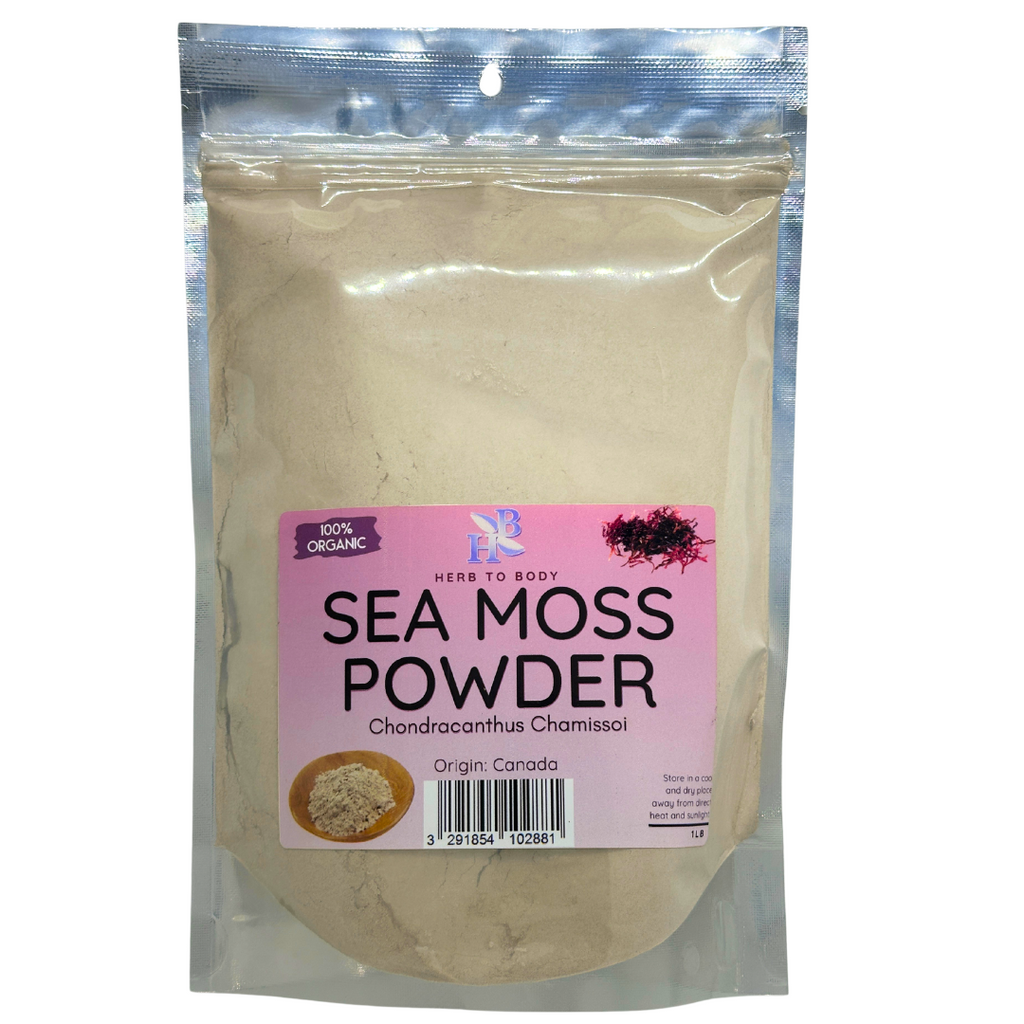 Herb To Body Organic Sea Moss Powder Red Seaweed Supplement