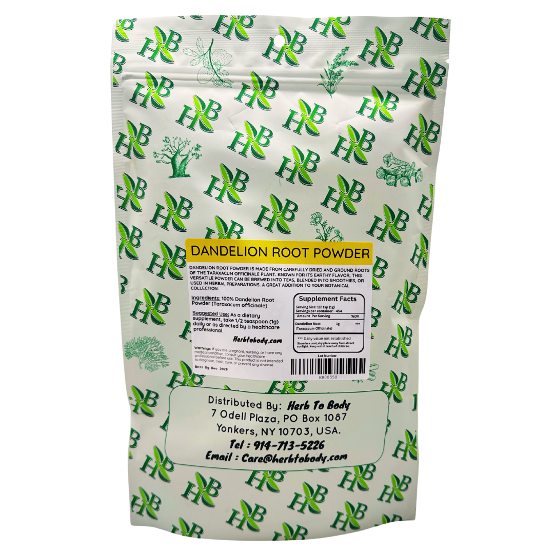 Herb To Body Dandelion Root Powder Taraxacum Officinale