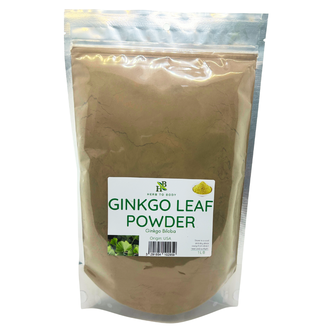 Herb To Body Ginkgo Leaf Powder Pure Botanical Supplement
