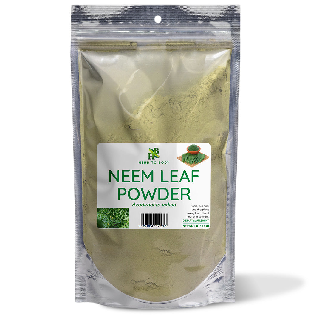Herb To Body Neem Leaf Powder Asadirachta Indica Botanical Supplement
