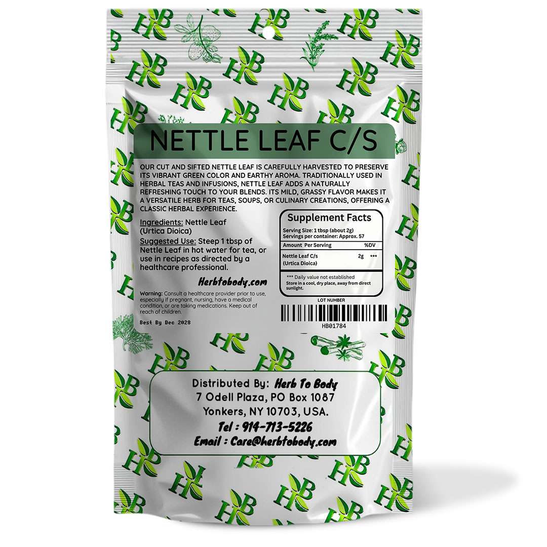 Herb To Body Nettle Leaf C/S Herbal Tea 4oz