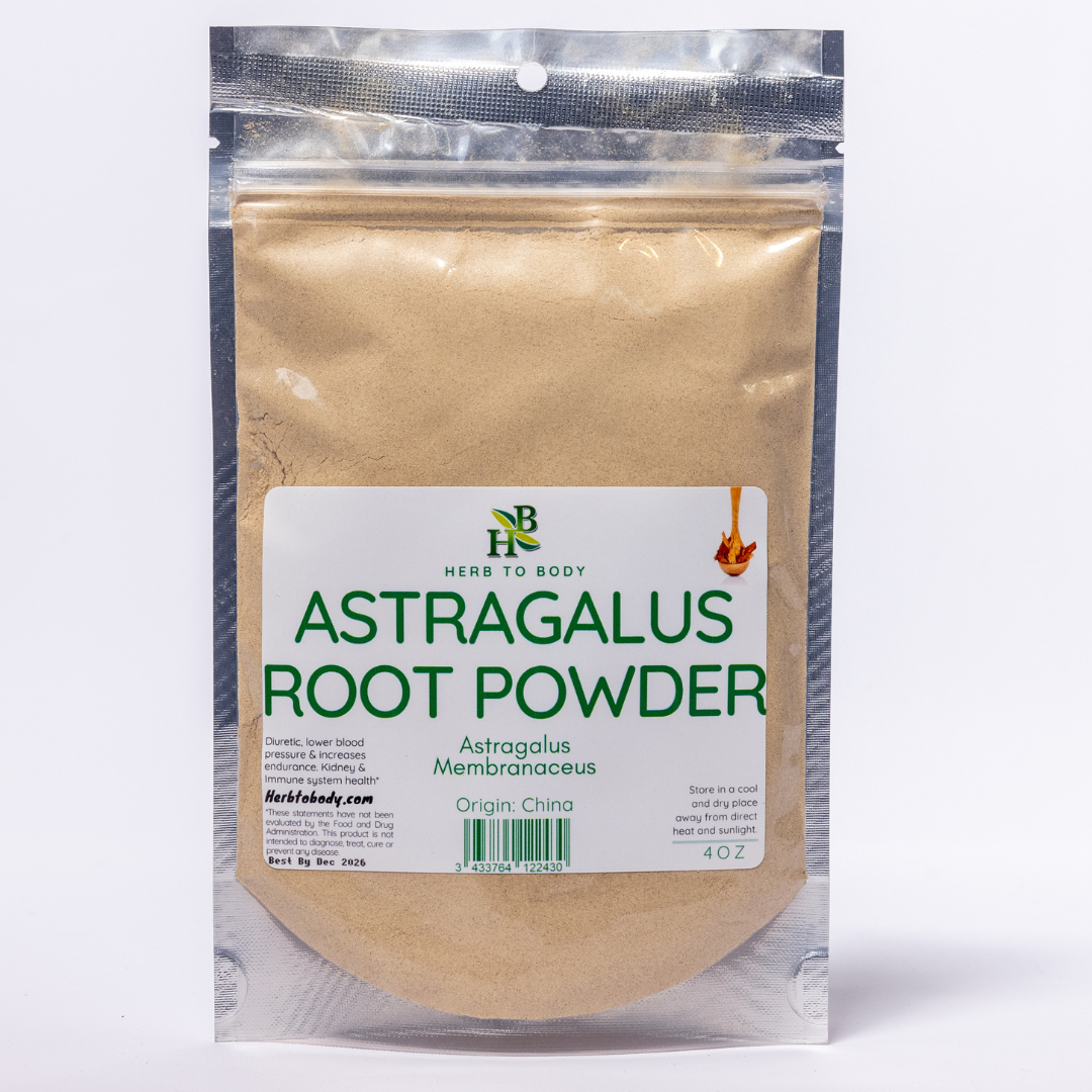 Herb To Body Astragalus Root Powder Whole Root Supplement 4oz 1lb