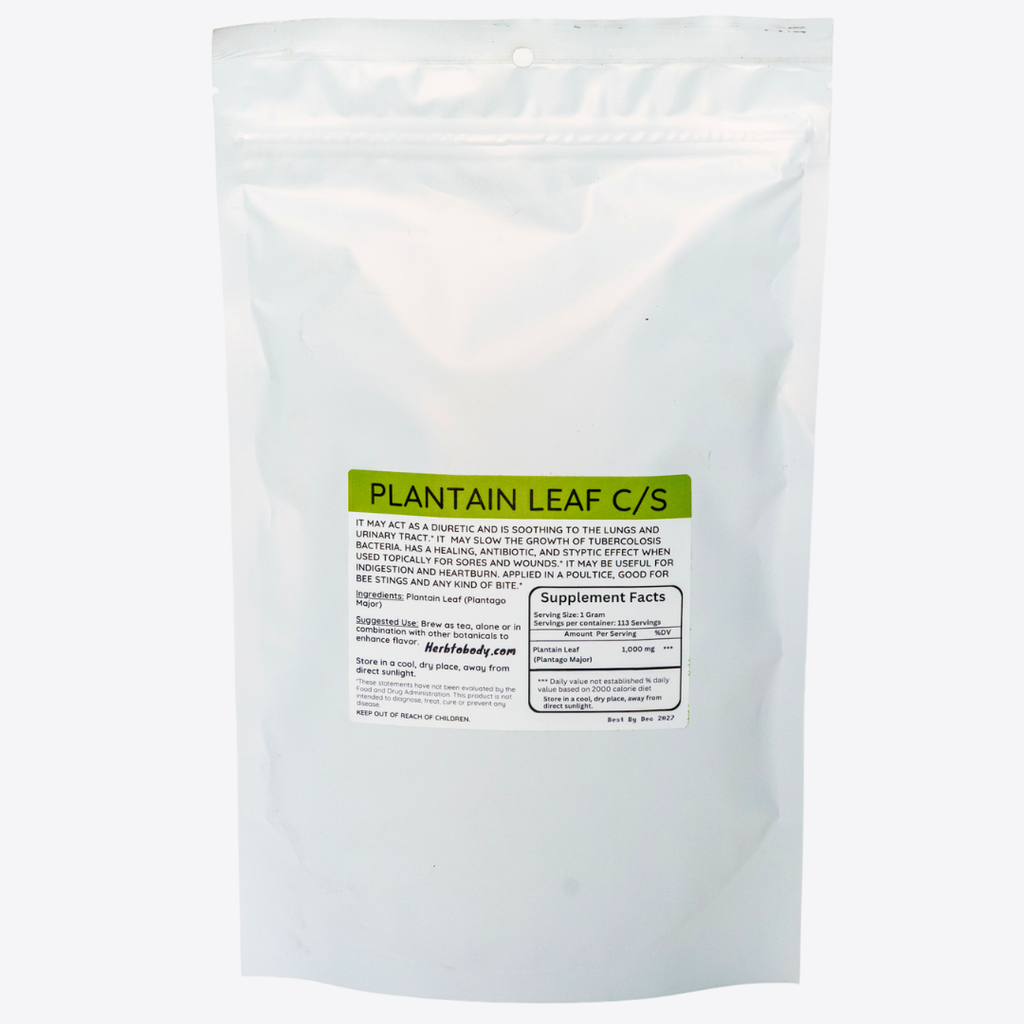 Herb To Body Plantain Leaf Cut & Sifted 4oz