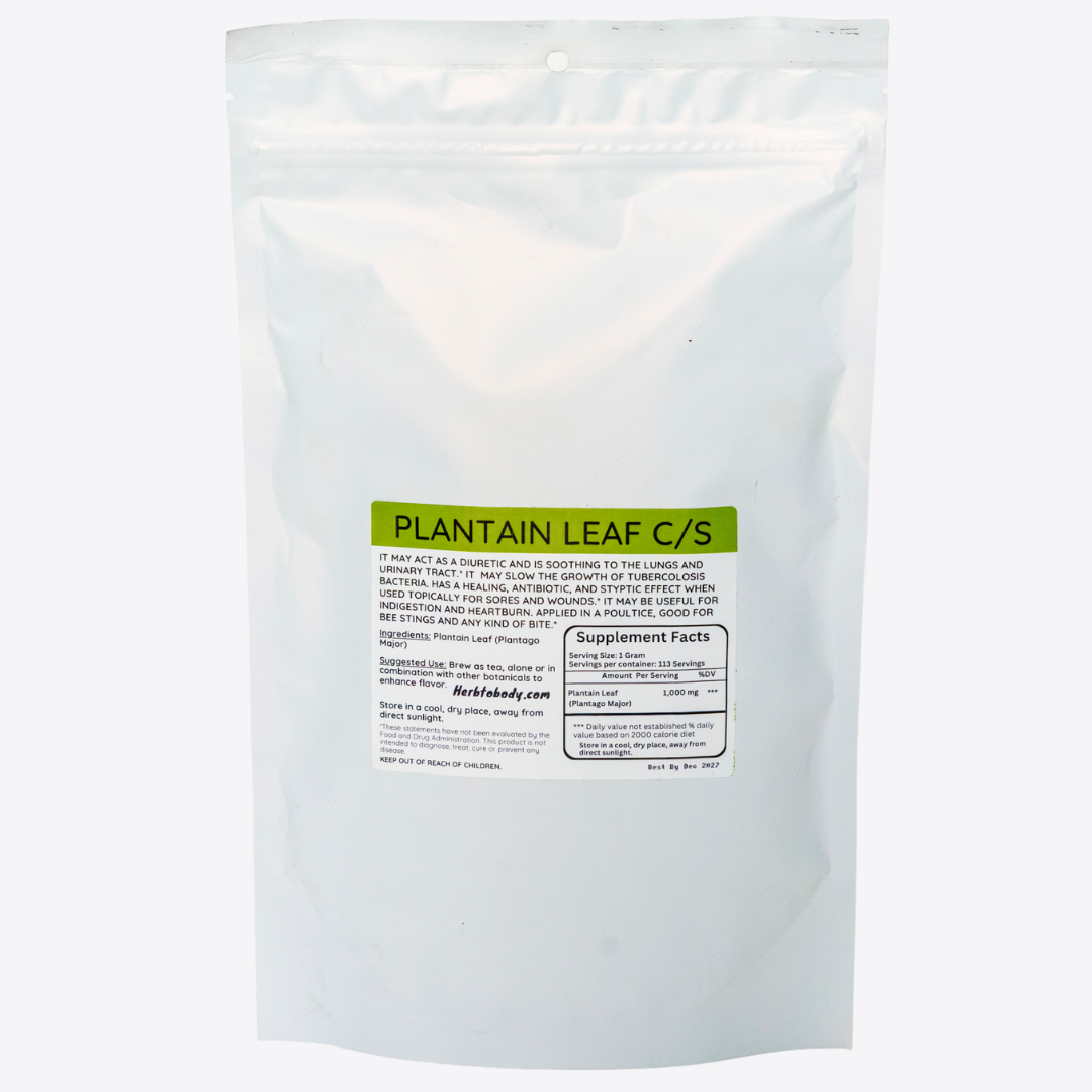 Herb To Body Plantain Leaf Cut & Sifted 4oz