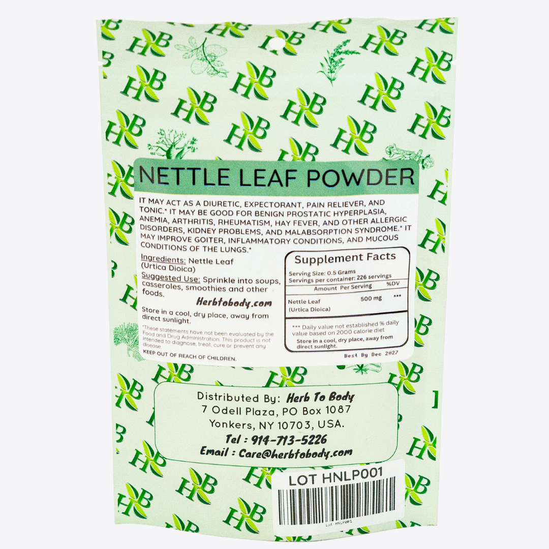 Herb to Body Nettle Leaf Powder Fine Ground 4 oz