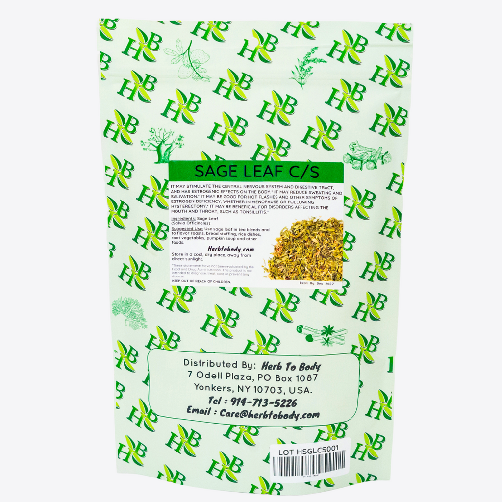 Herb To Body Sage Leaf Cut and Sifted Herb 4oz