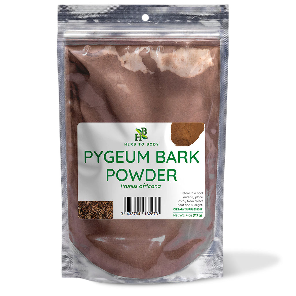 Herb To Body Pygeum Bark Powder Herbal Supplement 4oz