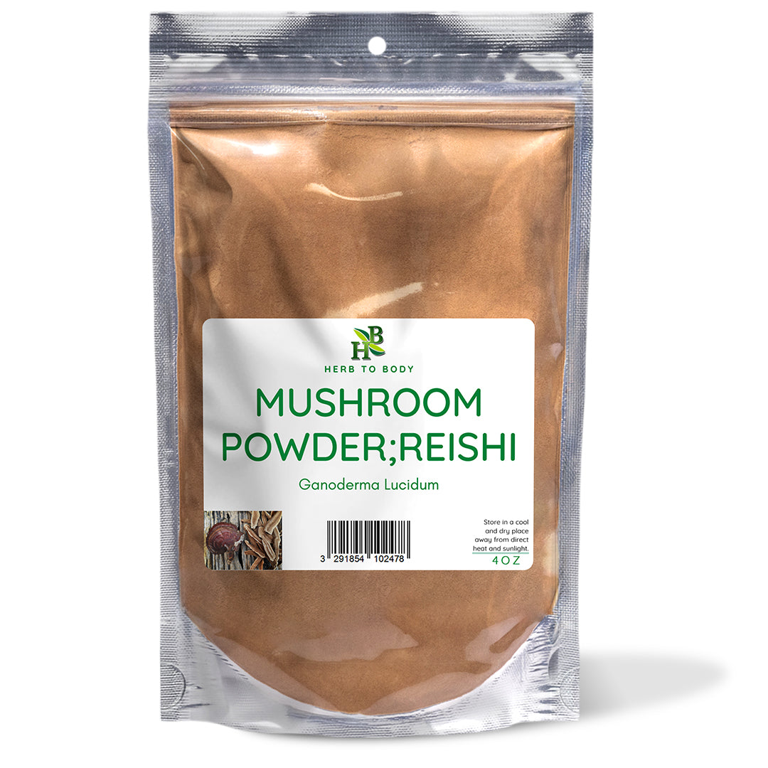 Herb to Body Reishi Mushroom Powder Dual-Extracted Adaptogenic Supplement