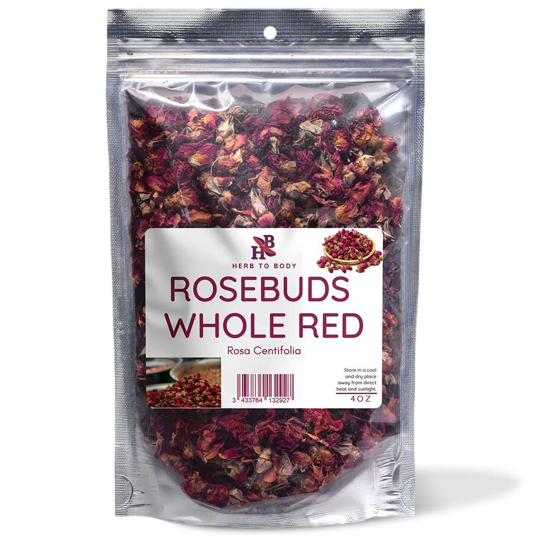 Herb To Body Whole Red Dried Rosebuds Herbal Tea 4oz