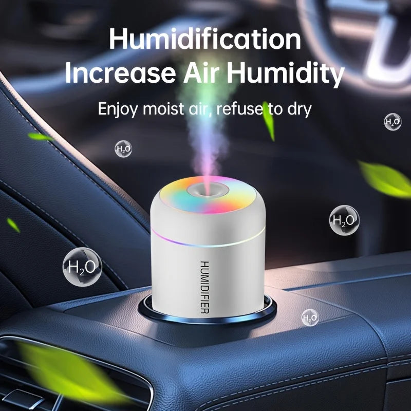 Mini Humidifier and Essential Oil Diffuser - Bedroom, Car Use with Cool Mist Technology, Quiet High Mist Volume and LED Light