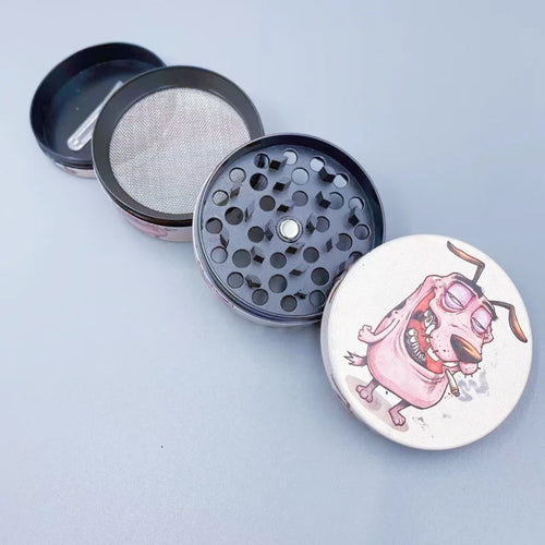 1.6/2inch Dog Herb Grinder Metal 4-layer Manual Salt Spice Mill Mortar Tobacco Crusher Raw Grass Grinder Cigarette Smoking Tool