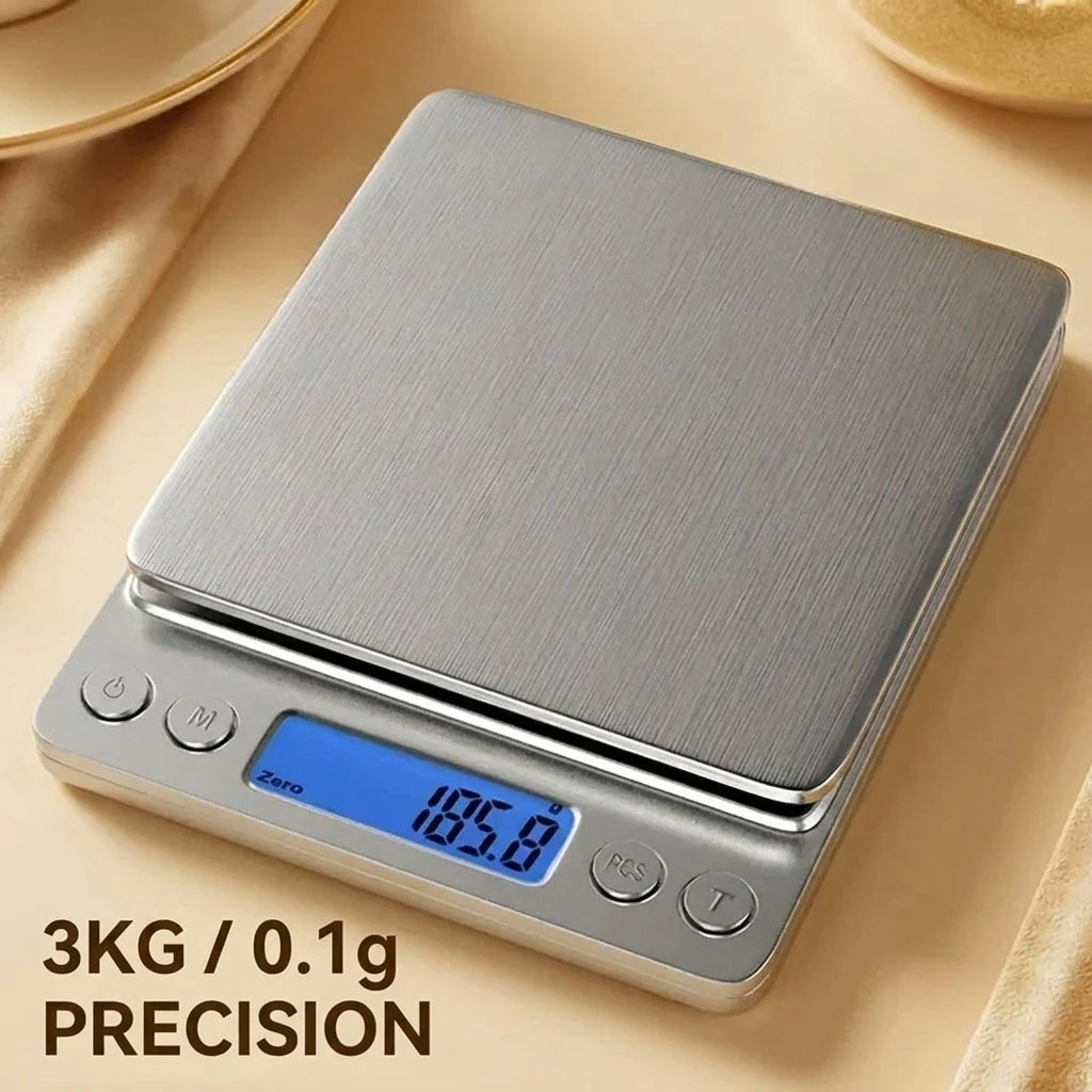 Digital Kitchen Scale Stainless Steel Food Scale with LCD Display for Precise Weighing