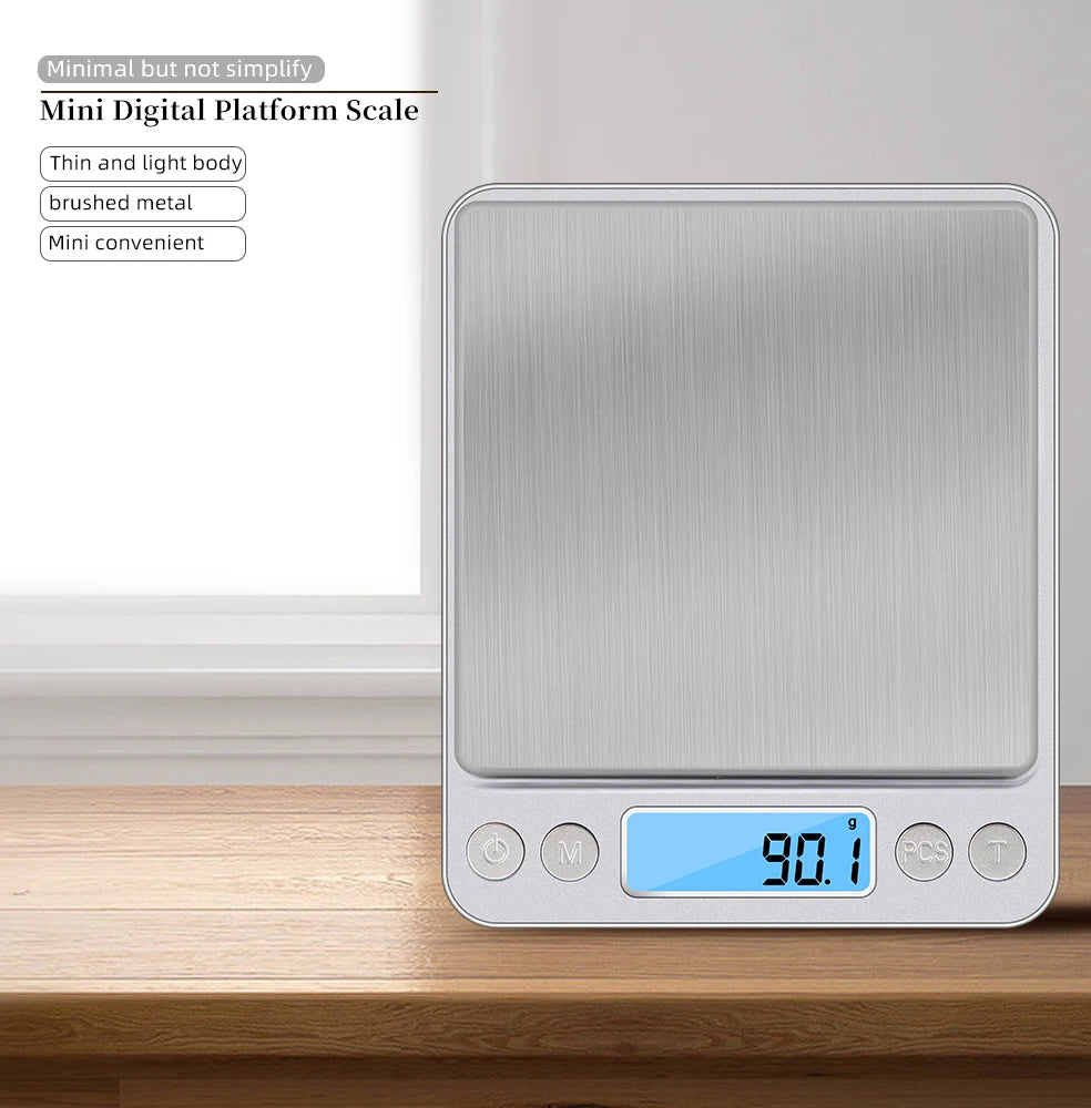 3000g 0.1g Electronic Scale LCD Display Mini  Digital Jewelry 3kg Weighing Scale kitchen Scales Balance