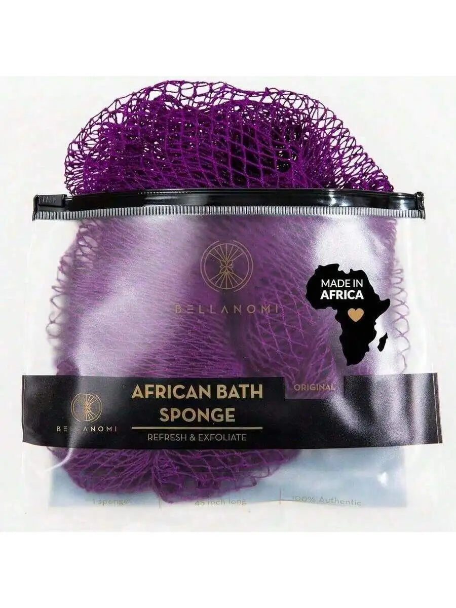 African Exfoliating Net Sponge, Authentic, Ly Sourced From Nigeria, 45 Inches Long, Back Scrubber For Daily Use (Indigo),2327502