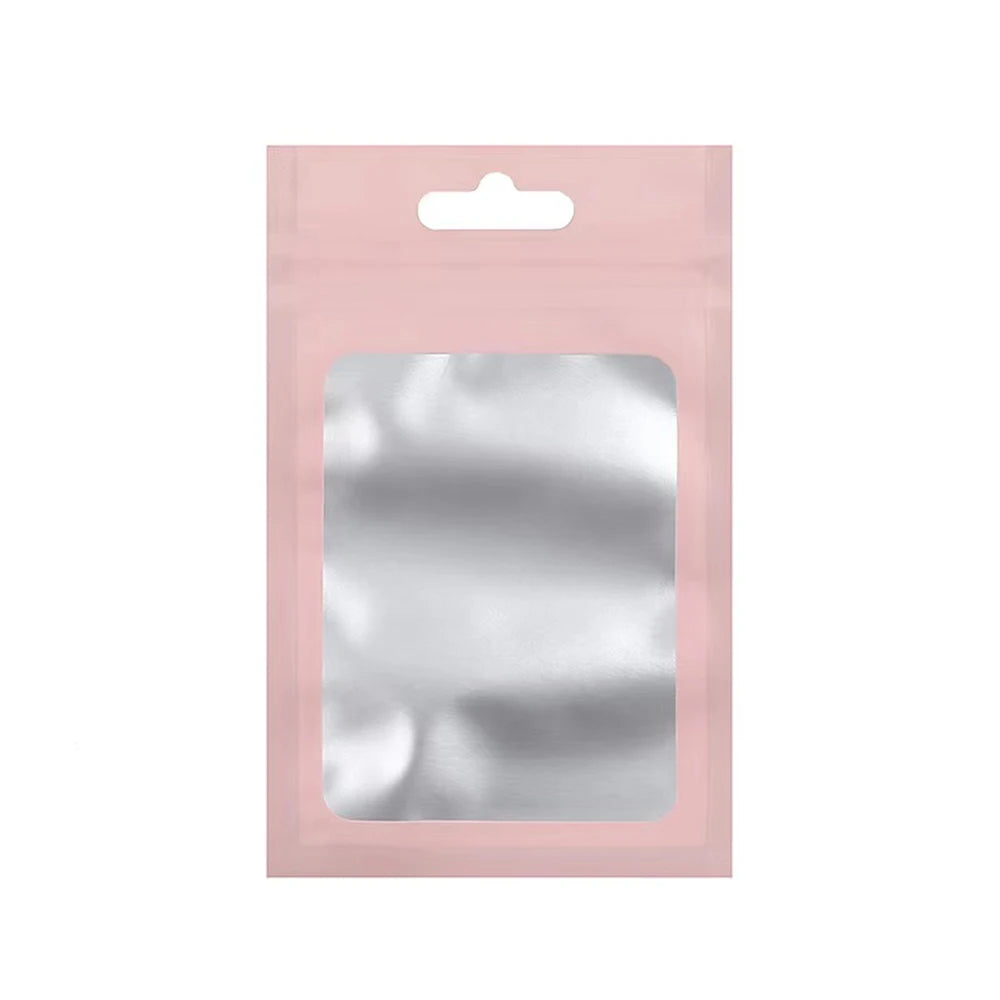 100Pcs Matte Black Mylar Foil Zip Lock Bag for iphone 14 pro case Hang Hole Reusable Tear Notch Food Storage Packaging Pouches