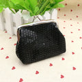 Sequins Decor Coin Purse, Women's Stylish Kiss Lock Storage Bag For Lipstick & Key, For Carnaval Party Use & For Music Festival