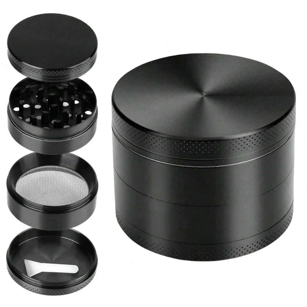 Metal Herb Grinder 4-layer Manual Spice Mill Pepper Mortar Bud Crusher Gift Grass Tobacco Grinder Smoking Cigarette Accessories