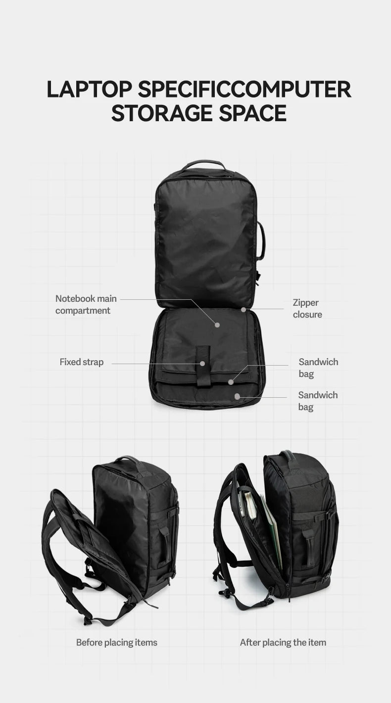 Travel Backpack For Air Travel,Durable Large 30L TSA Flight Approved Carry-on Luggage Hand,Water Resistant Business Rucksack,Wee