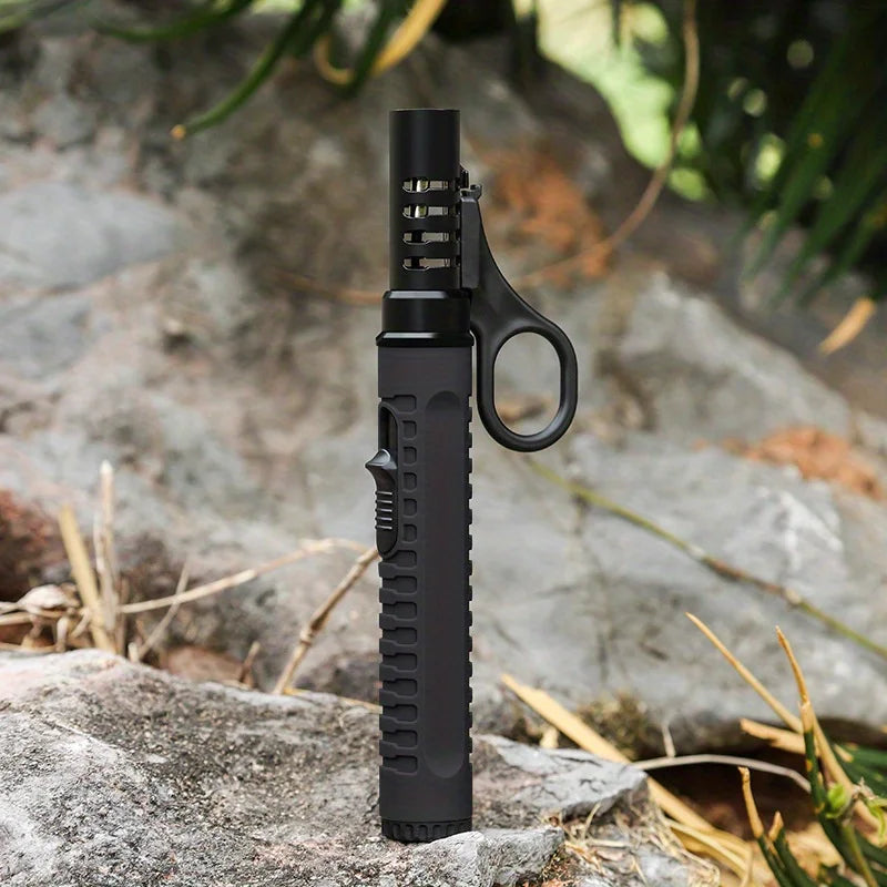 Outdoor Camping Portable Gas Lighter High Firepower Windproof Torch Lighter Adjustable Flame Size for Men's Gift Camping BBQ