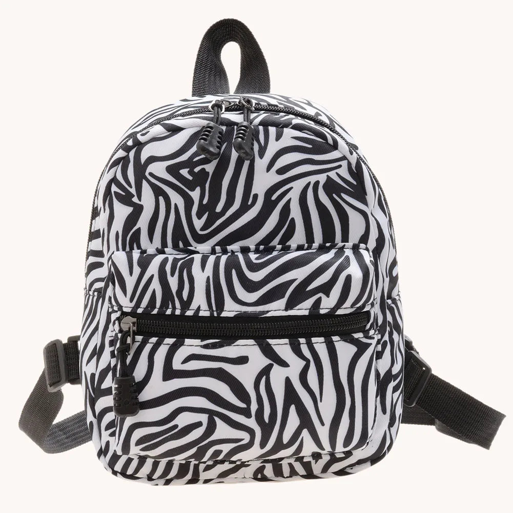 Stylish Women Backpack Preppy Style Animal Pattern Printing Nylon Handbags Leisure Student School Large Knapsacks Backpacks
