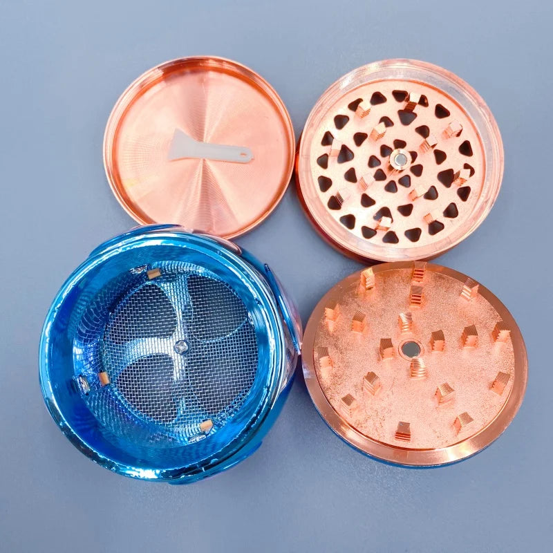 2.5inch/63mm Cat Herb Grinder 4-layer Manual Spice Mill Mushroom Crusher Raw Grass Tobacco Grinder Smoking Cigarette Accessories