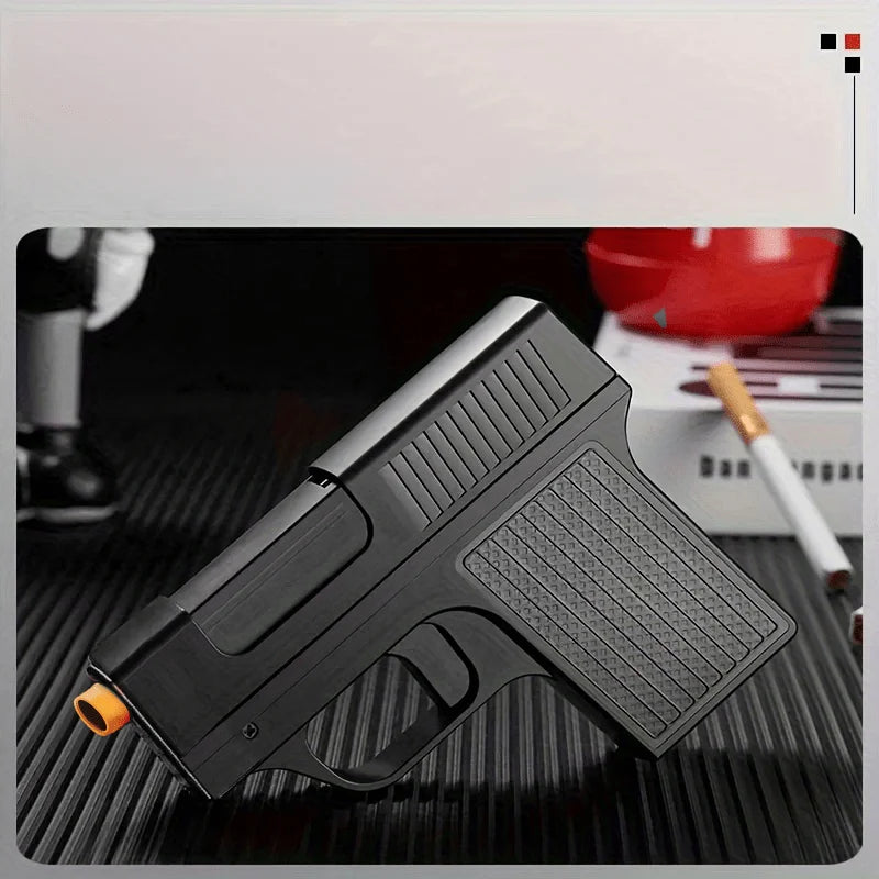 Creative Cigarette Case Torch Lighter Butane Torch Windproof Adjustable Flame Refillable Lighter for BBQ Kitchen Baking No Gas