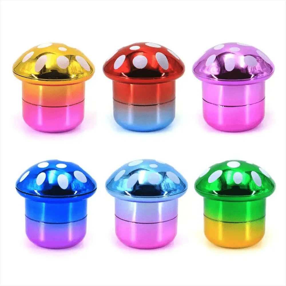 70mm Portable 4-Layers Mushroom Smoke Grinder Manual Spice, Tobacco Grinder Tools Smoking Cigarette Accessories Mill Pepper Pot