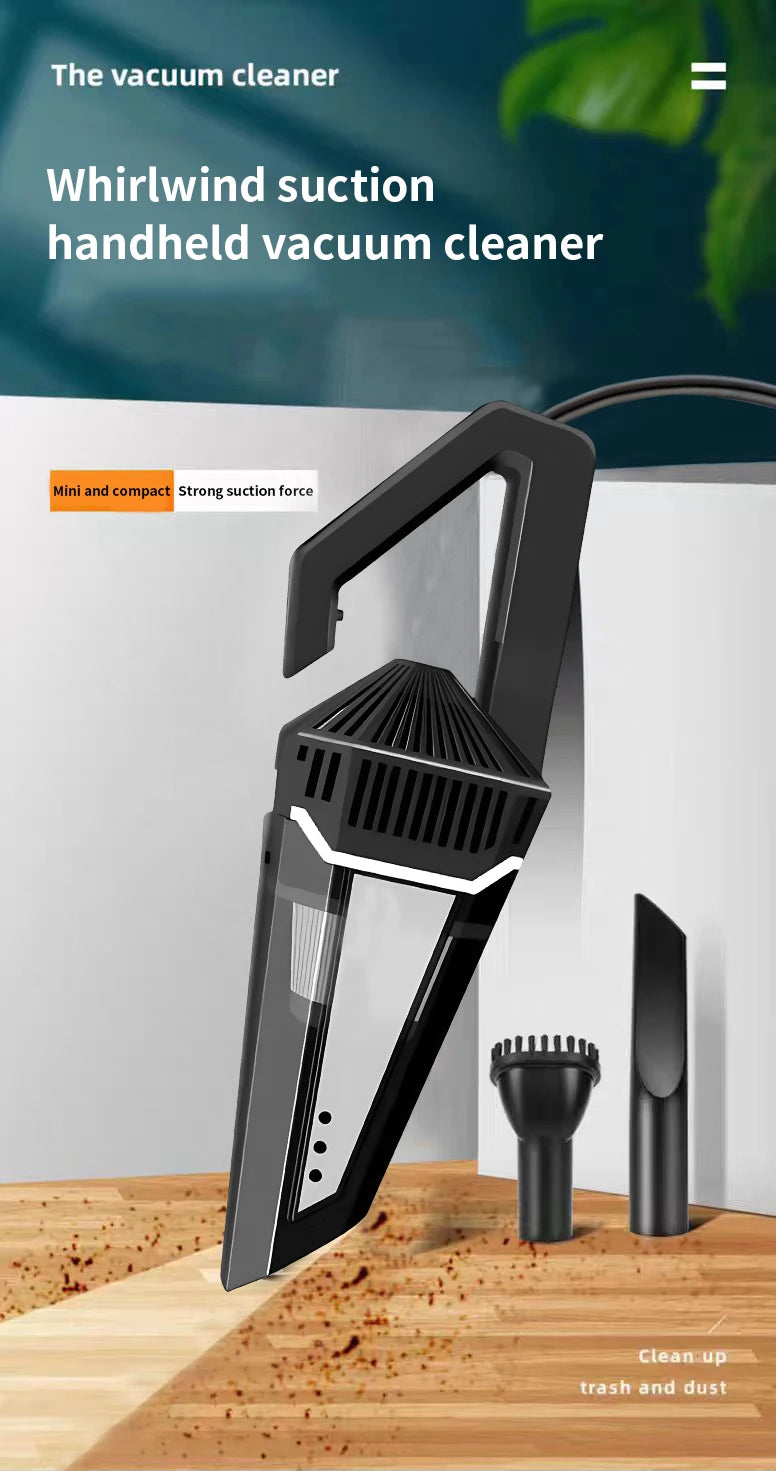 Car vacuum cleaner, portable 35000pa high suction wet and dry vacuum cleaner, car 12V cigarette lighter socket
