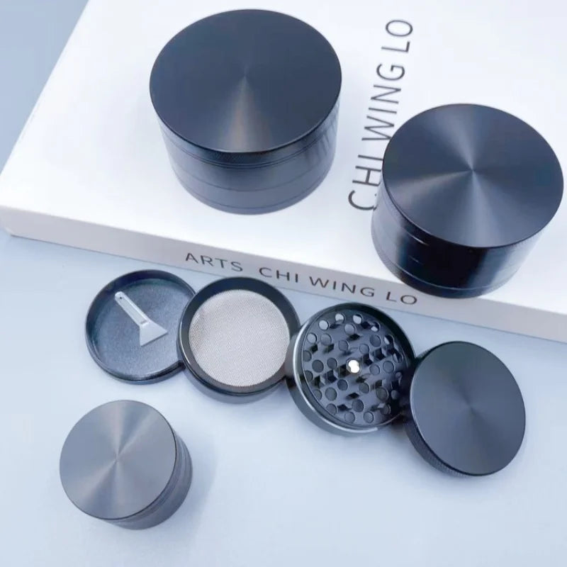 Metal Herb Grinder 4-layer Manual Spice Mortar Mill Pepper Bud Crusher Raw Grass Tobacco Grinder Smoking Cigarette Accessories